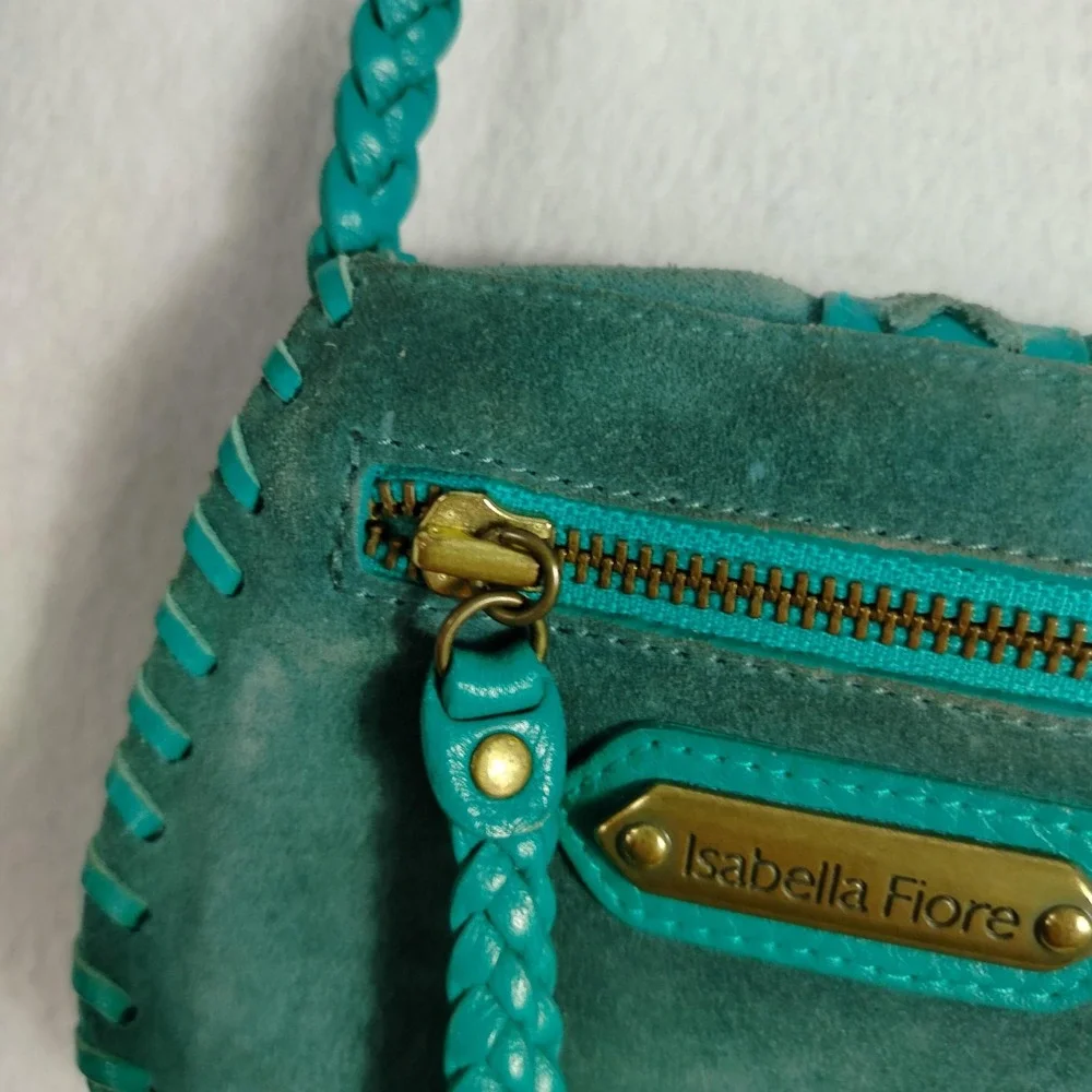 Isabella Fiore Crossbody Bag Womens Small Suede Leather Boho Tassel Purse Handba